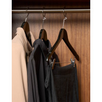 Burlington Anti-Theft Wooden Hanger with Clips