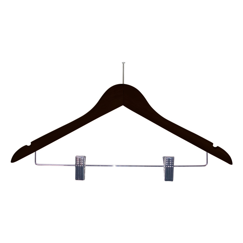 Burlington Anti-Theft Wooden Hanger with Clips