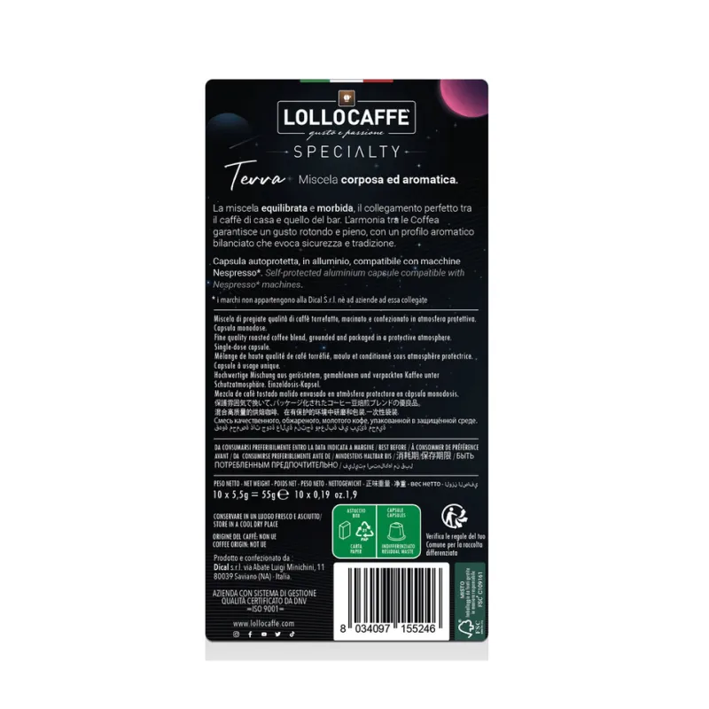 Lollo Caffé Terra: Monodosis de café para hoteles