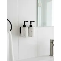 Porte-Flacon Mural Double Noir Hôtellerie & Spa | Merveyl