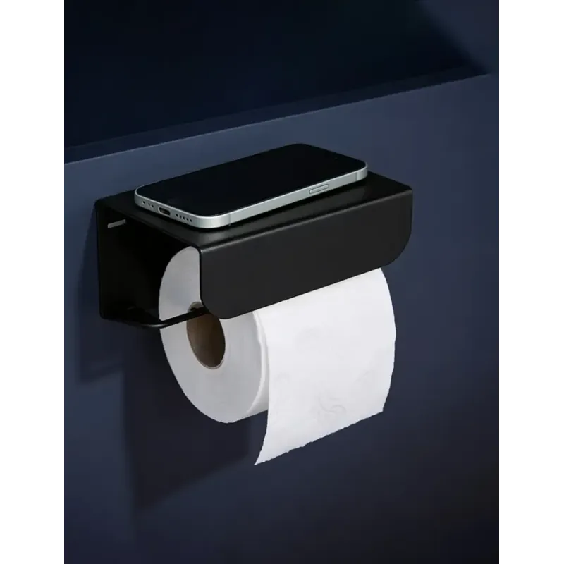 Porte Papier Toilette Mural avec Tablette | Merveyl
