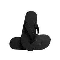 Heren Zwarte 85% Bio Slippers I'm Green | Merveyl