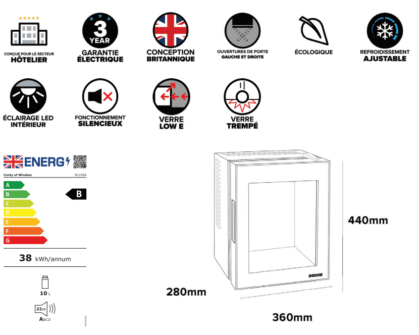 Eton mini bar 10litre