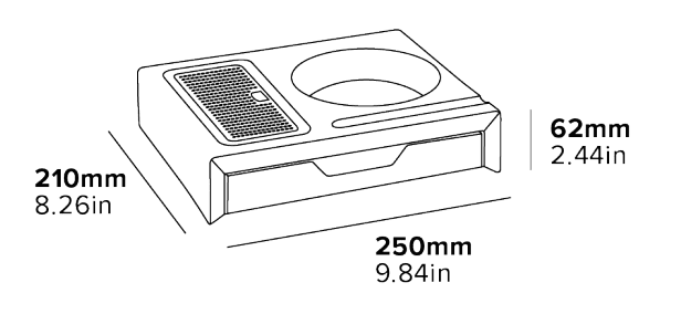 Canterbury tray drawer